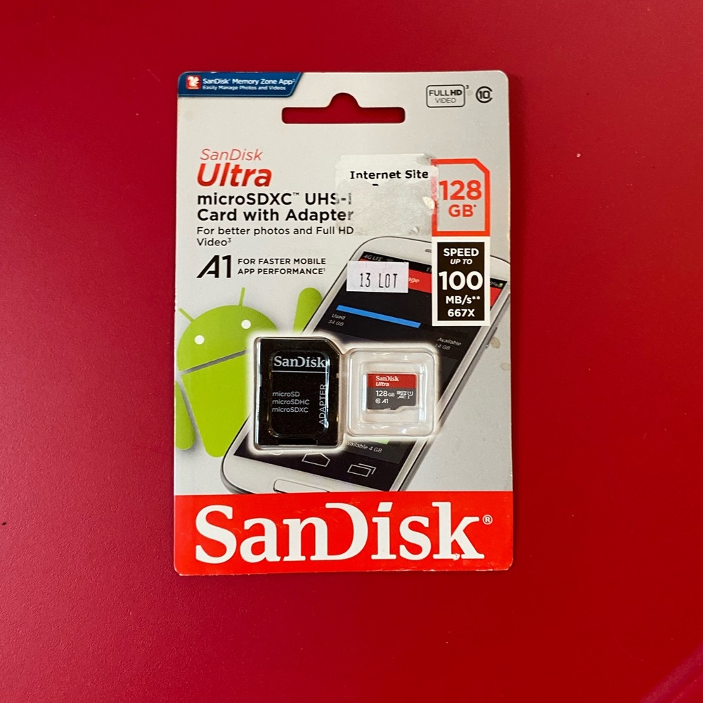 SanDisk 128GB, micro SDXC New in package